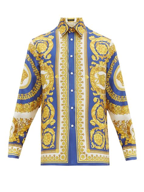 replica versace silk shirts uk|versace silk shirt price.